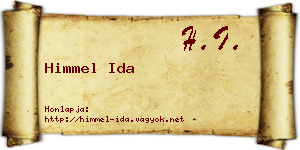 Himmel Ida névjegykártya